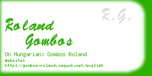 roland gombos business card
